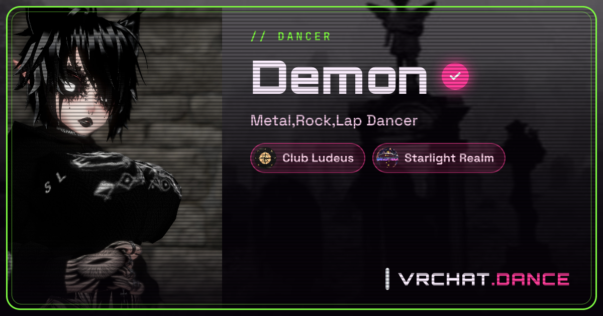 Demon - VRChat Dancer at Club Ludeus | vrchat.dance