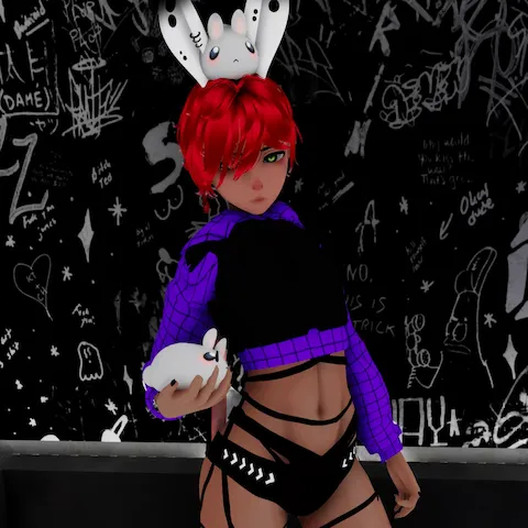 Noa Goth Femboy Bunny PC/Quest
